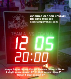Lampu LED Display Scoring Board Futsal